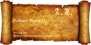 Kokas Margit névjegykártya